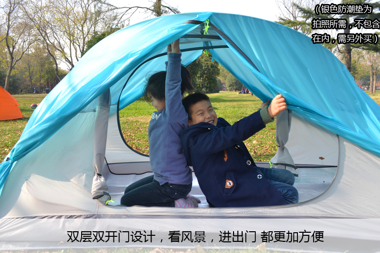 Cheap Goat Tents Ultralight Single Person 2 Door 20D Nylon Silicon Coated Waterproof Windproof Double Layer Two Doors Camping Tent Barraca Tienda   